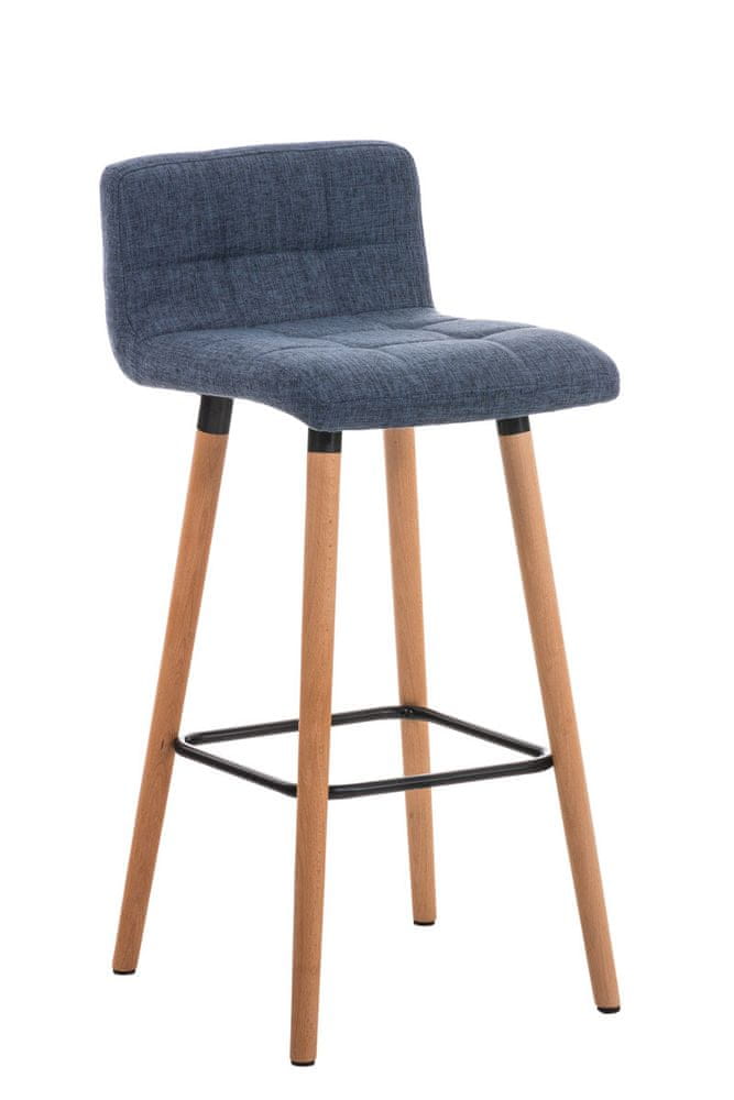 BHM Germany Barová stolička Lincoln, textil, modrá